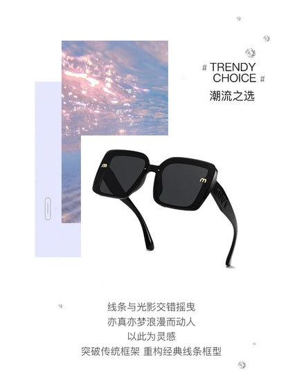 2026 New Luxury Square Sunglasses for Women Sun Glasses Oversized Frame UV400 Protection Trendy Shades for Driving Daily Wear