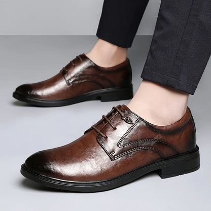 Men's Casual Shoes Genuine Leather Lace-Up Oxford Shoes For Men Fashion Sneakers Luxury Brand Male Derby Shoes Business Footwear