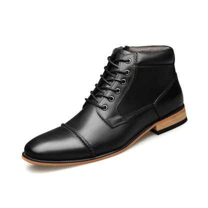 ZFTL New Men Ankle boots Handmade men Chelsea Genuine Leather Men boots Lace-up male Casual high-top boots big size 2025