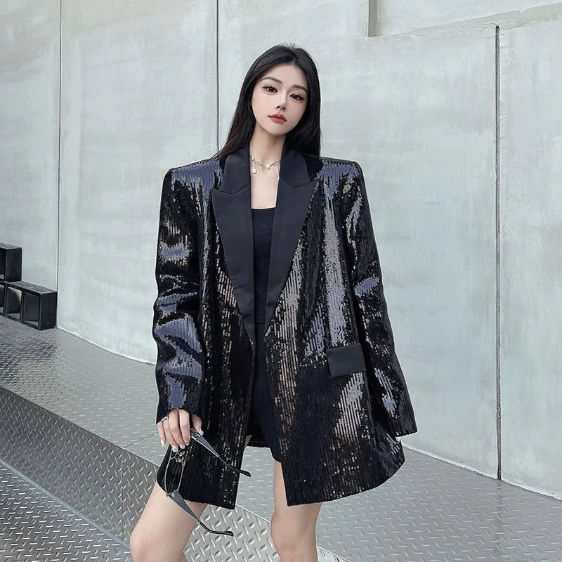 Fashion High-Quality Blazer Jacket Women 2026 New Autumn Long SleeveTemperament Casual  All-Match Ladies Suit Outerwear Tops