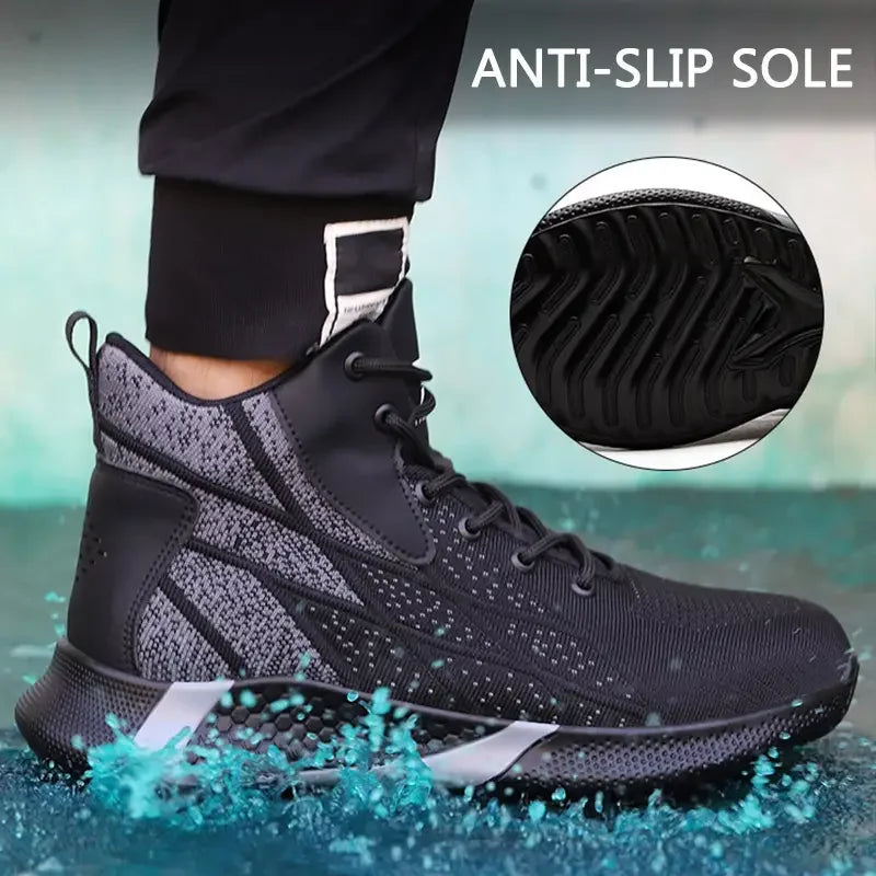 Anti-Smash Anti-Puncture Safety Shoes Men For Work Sneakers Women Men Steel Toe Work Shoes Security Protective Shoes Lightweight