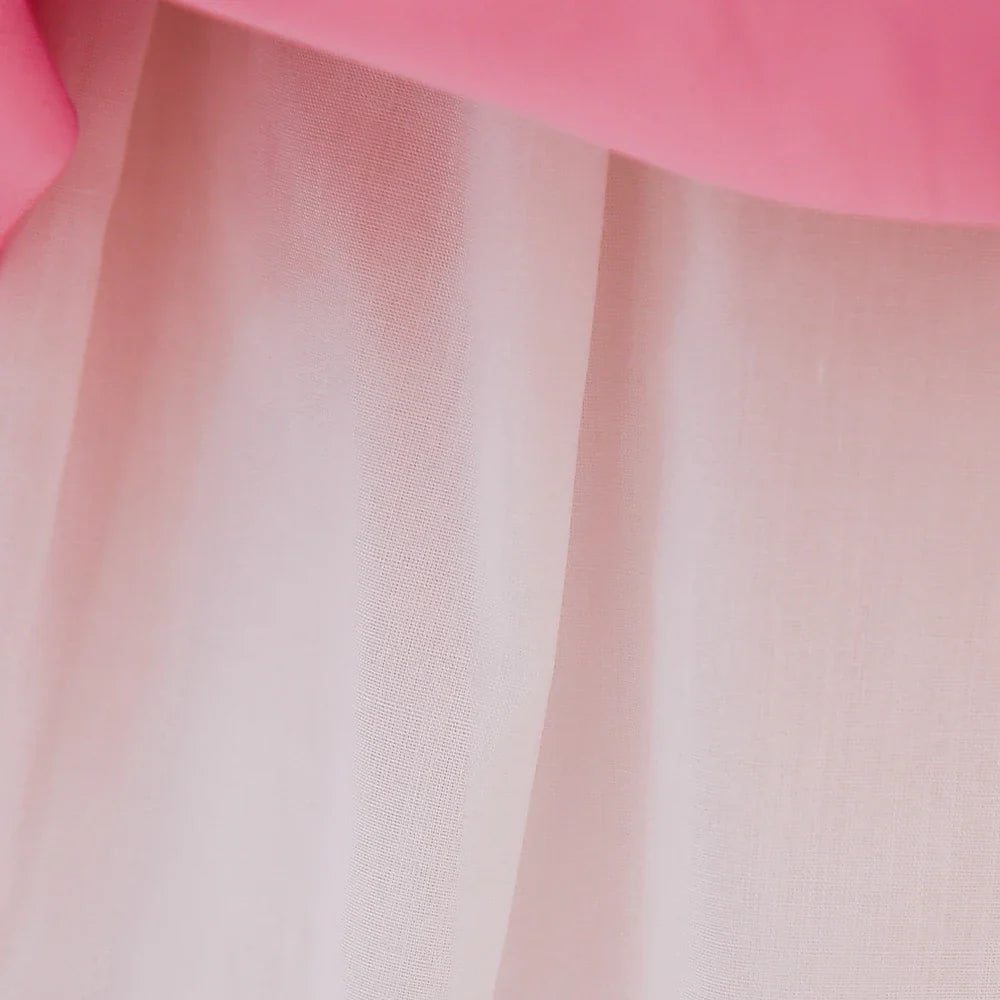 Elegant Ruffles Wedding Party Baby Girls Dress Tulle Pink Bow Bridemaid Princess Birthday Kids Dresses For Girl Evening Costumes
