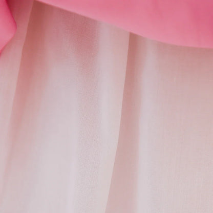 Elegant Ruffles Wedding Party Baby Girls Dress Tulle Pink Bow Bridemaid Princess Birthday Kids Dresses For Girl Evening Costumes