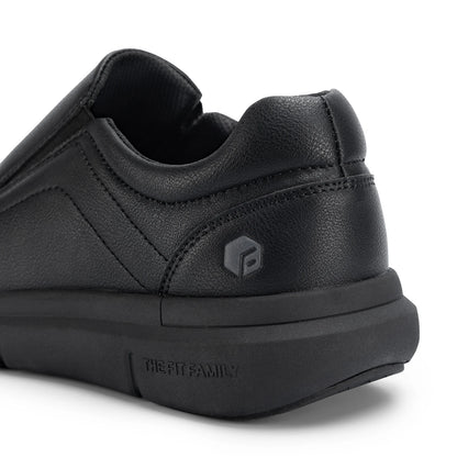 Men's Shoes Wide Width Leather Slip-On Casual Shoes Lightweight For Swollen Feet with Arch Support Pain Relief