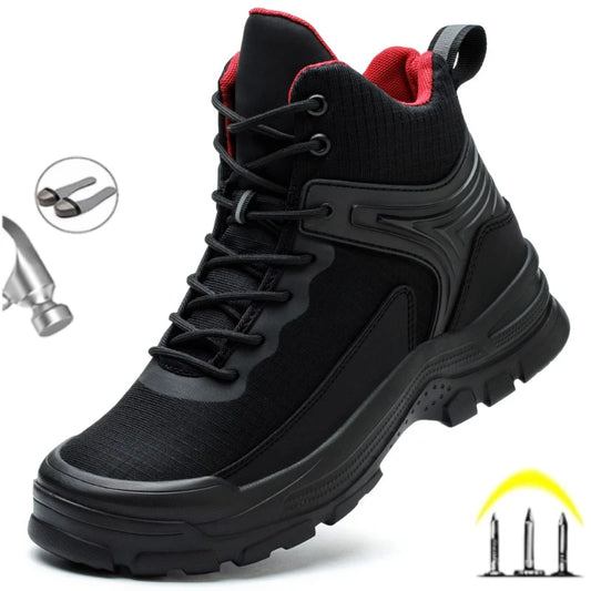 New 2026 Fashion Men Work Safety Boots Anti-smashing Industrial Work Shoes Sneakers Anti-sand Boot Outdoor Ankle Male Footwear