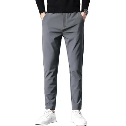 Summer New Stretch Soft Suit Pants Men Thin Fashion Business Elastic Waist Korean Slim Brand Clothes Casual Formal Trousers Male