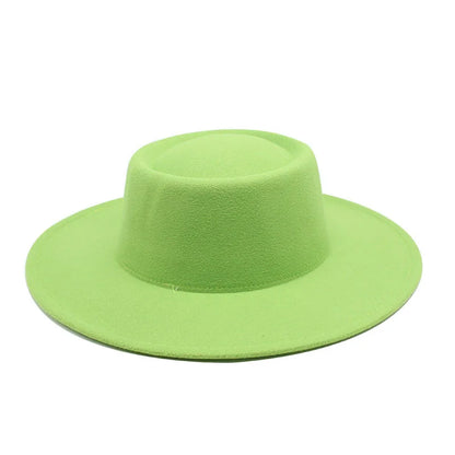 Fedora Hats Men Women 8.5CM Wide Brim Wool Felt Jazz Hats 2023 British style Dress Formal Panama Cap