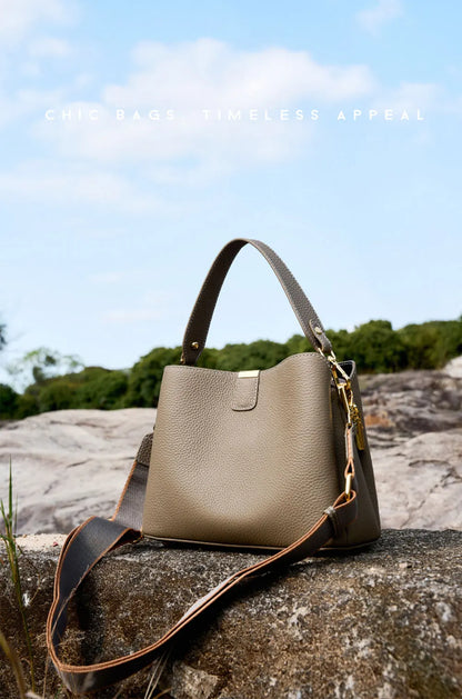 Genuine Leather Women's Bag Luxury Designer Shoulder Bag Large Capacity Cowhide Handbags High Quality Women Crossbody Bags