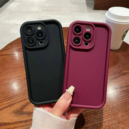 Luxury Candy Color Soft TPU Case For iPhone 17 Air 16 14 15 Pro Plus 13 12 11 Pro Max 16e Shockproof Silicone Phone Cover Fundas