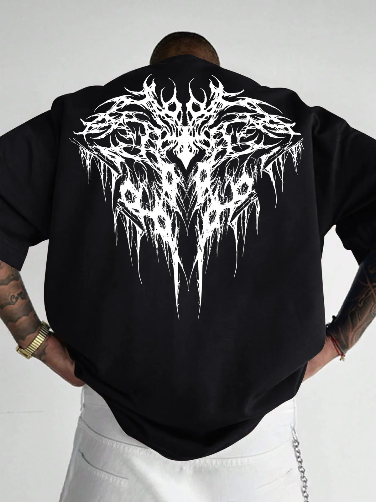 Gothic Geometric Print 100% Cotton Men Woment T-shirt Summer Autumn Daily Outdoor Sports Party Casual Loose Street Short Sleeve