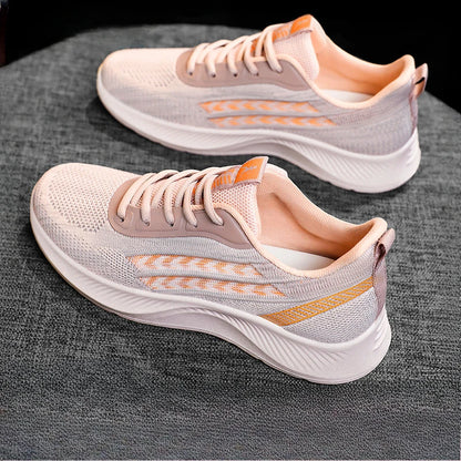 Women's Breathable Mesh Sneakers Platform Sole Korean Style Spring Casual Sports Shoe Plus Size Orthopedic  Height Walking Shoes