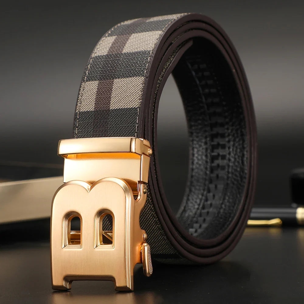 2026 New business Men Belt Genuine Leather Belt Strap Famous Brand Luxury Automatic B Male Belts for men Canvas belt jeans