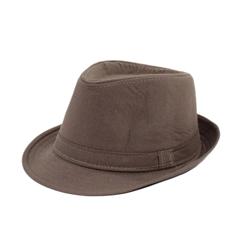 Summer Fedoras for Men Middle old aged Cap Linen Panama Solid  Jazz Hat Cowboy  Men's Women's  British Party Sun Hat