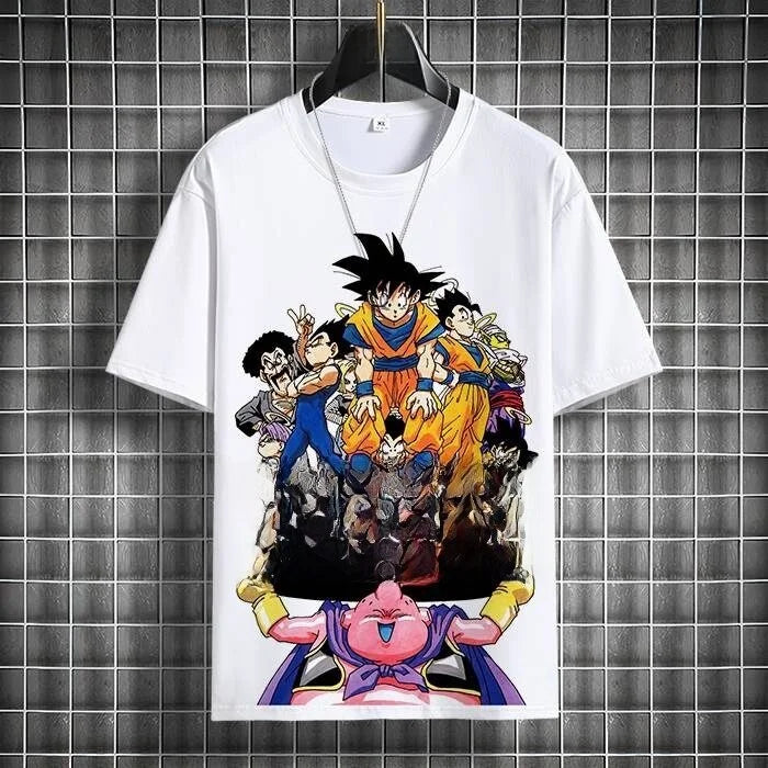 2026 Summer Dragon Ball Z Summer Trendy Short Sleeve Loose Fit T-Shirt Collaborative Release Bird Mountain Memorial Anime Goku