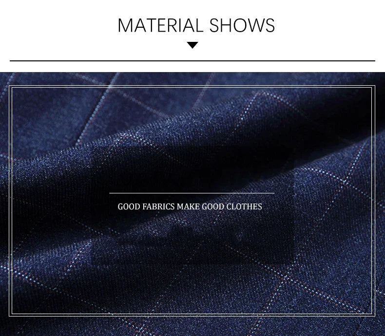 Brand Midlife Mans Blazers 2026 New Spring Autumn Plaid Design Casual Suit Men Classics Comfortable Suit Jacket Men