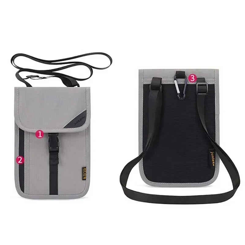 Multifunction Anti-theft Wallet Hidden Travel Neck Pouch Passport Cover Cards Holder ID Card Holder for Men Women Travel