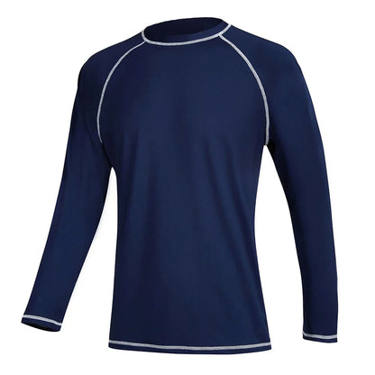 Men's Long Sleeve Swim Shirts Rashguard UPF 50+ UV Sun Protection Shirt Athletic Workout Running Hiking T-Shirt Swimwear