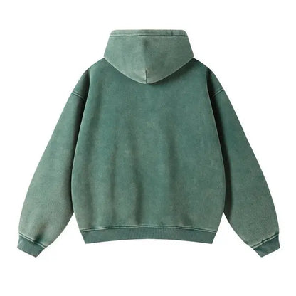 High Quality Luxury Apparel Street Wear Wholesale Euro US Size Spring Autum Full Up Zipper Washed Batik Dye Hoodie