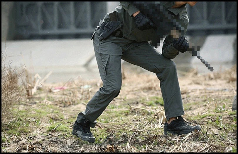 2026 City Tactical Cargo Pants Men Hiking   Hunting Pants Cotton Multi-pocket Stretch Flexible Man Casual Trousers
