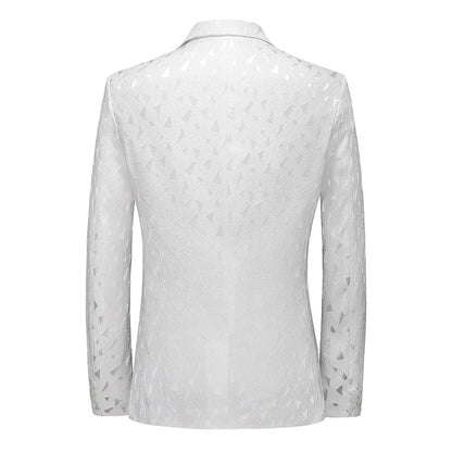 2026 New Men's Red Single-breasted V-neck Blazer Coat, Asian Fit Wedding Party Dress Jacket M-6XL New Arrivals