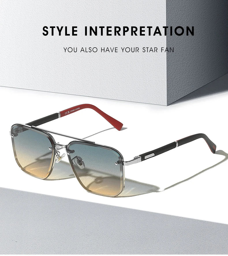 2023 Luxe Square Sunglasses For Men Vintage UV400 Sunglasses Women Trendy Fashion Sun Glasses Retro Gafas De Sol Hombre Lunette