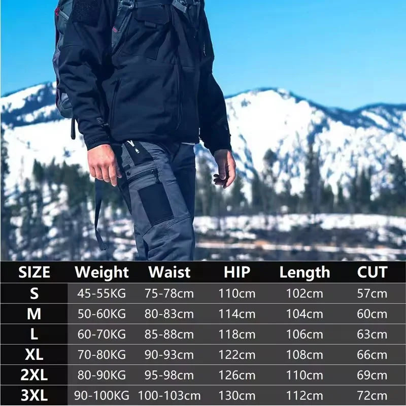 Wear Resistant Work Pant Man Multi-pocket Straight Cargo Trousers Outdoor Jogging Tactical Pants Spring Autumn Casual Trousers