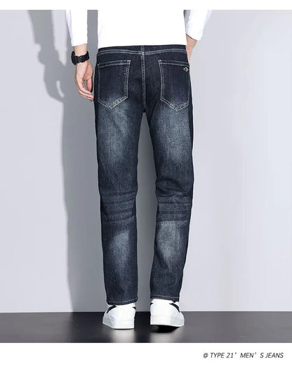 Big Tall Clothes Men's Jeans Extral Long Leg Length Straight Denim Pant Male Lengthened Trouser Slim Thin 190cm 200 Cm 120cm 110