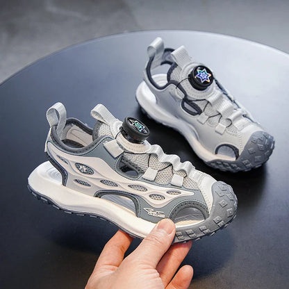 Kids Summer Shoes Girls Outdoor Protecting Toes Beach Sandal Water Shoes Casual Pink Non-slip Children Shoes Breathable Boys