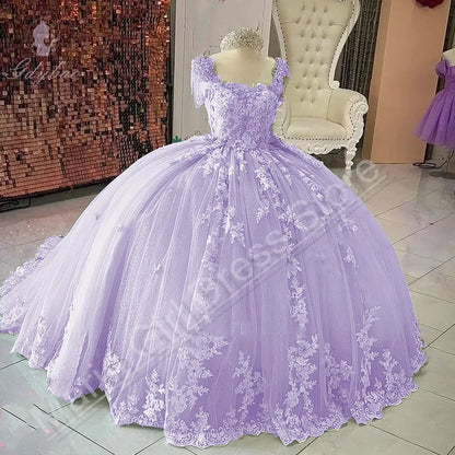 Beautiful Flower Girl Dresses Fluffy Mesh For Wedding Beaded Floral Lace Appliques Kids Pageant Gowns Customize
