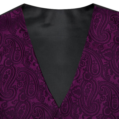 Men's Classic Floral Vest & Tie Hanky Cufflinks Set – Waistcoat for Weddings Events Party Gift