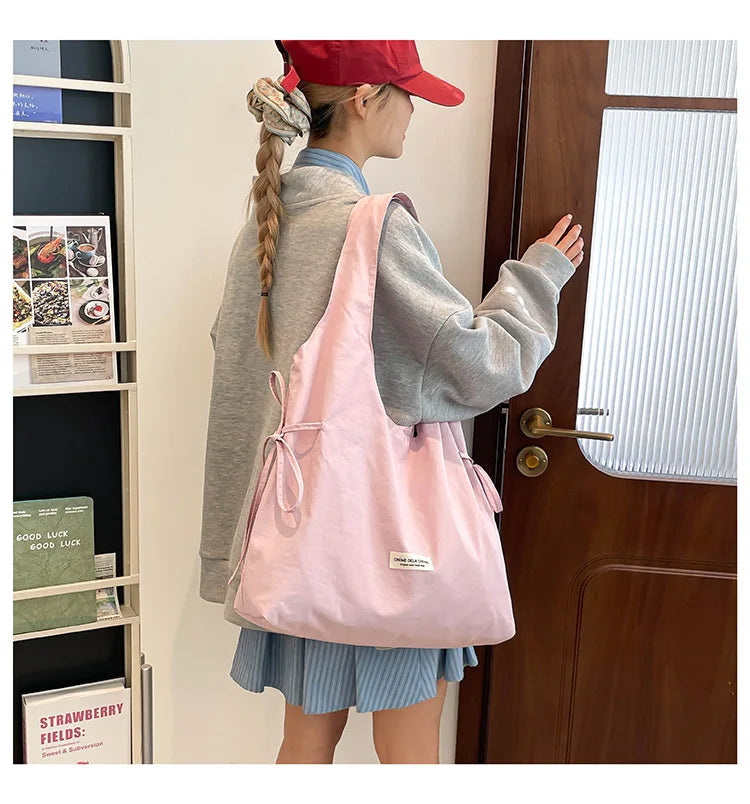 New Fashion Simple Shoulder Bag Women Large Capacity Comfortable Versatile Texture Tote Bag Simple Casual Storage Handbag