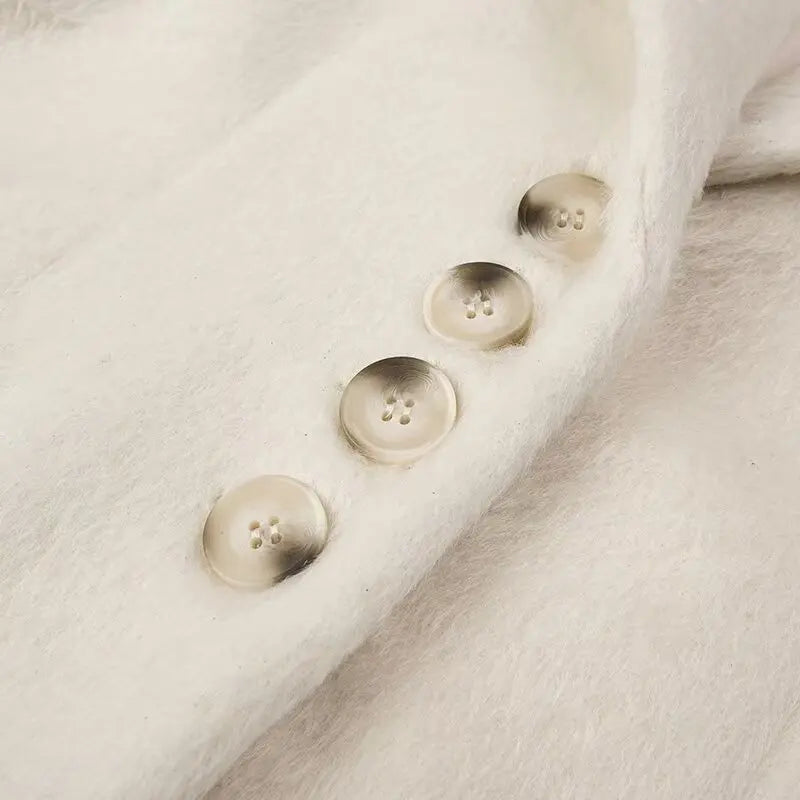 2026 Women Winter Blazer Coat Turn Down Collar Warm Coat Turn Down Collar Fashion Design Blazer Feminino Tops Clothes