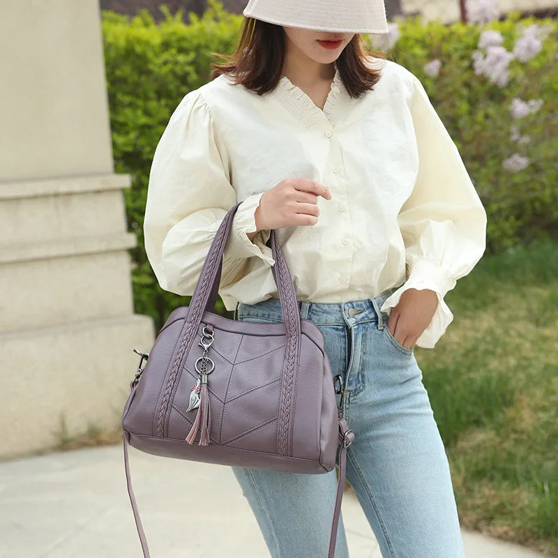 Sac A Main Soft PU Leather Luxury Handbags Women Bags Designer Ladies High Quality Tassel Crossbody Bags Shopper Tote