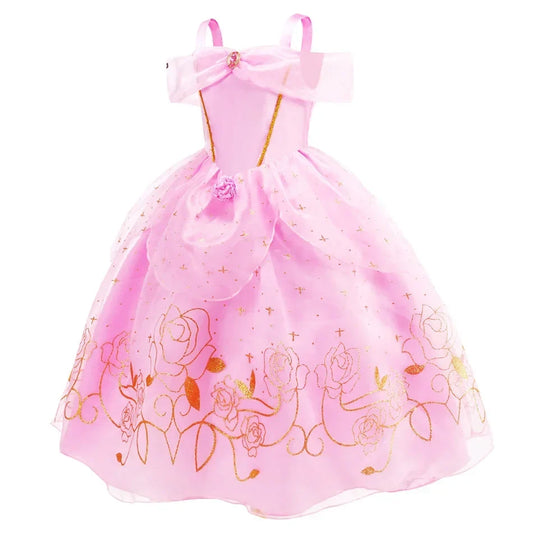 Aurora Dress for Girls Sleeping Beauty Costume Kids Birthday Halloween Party Disguise Dresses Up