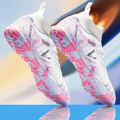 Breathable men's soccer shoes with TF broken nails, outdoor sports shoes, anti slip and effective ankle protection
