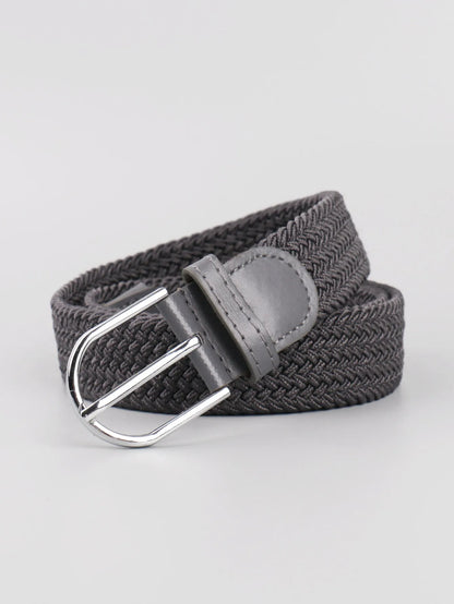 A casual, versatile multi-color elastic band for women, a retro-style belt suitable for both men and young people, a woven belt