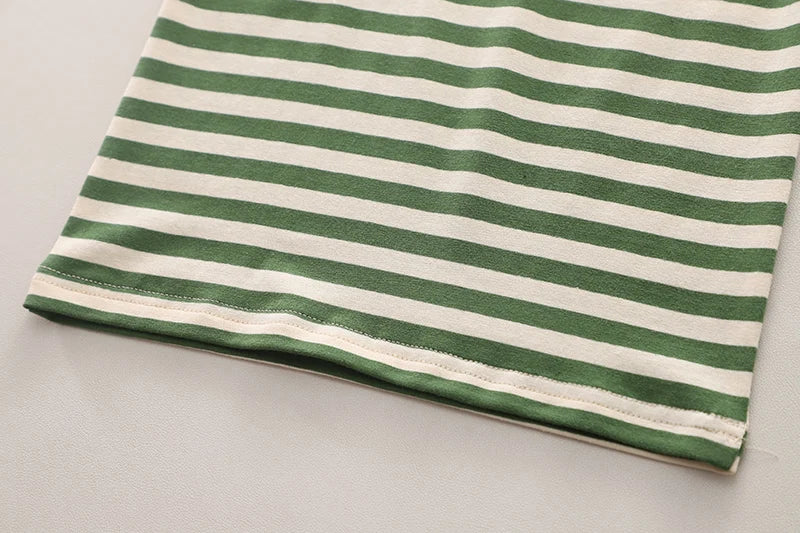 New Kids Baby Boys Girls Clothes For Summer Children Cartoon Striped T-Shirt Bib Pants 2Pcs/Set Toddler Fashion Tracksuits