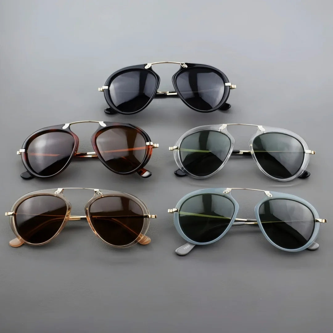 New Ultra Light TR90 Titanium Men Sunglasses Fashion Personality Women UV400 Protection Sunglasses Support Prescription Lenses