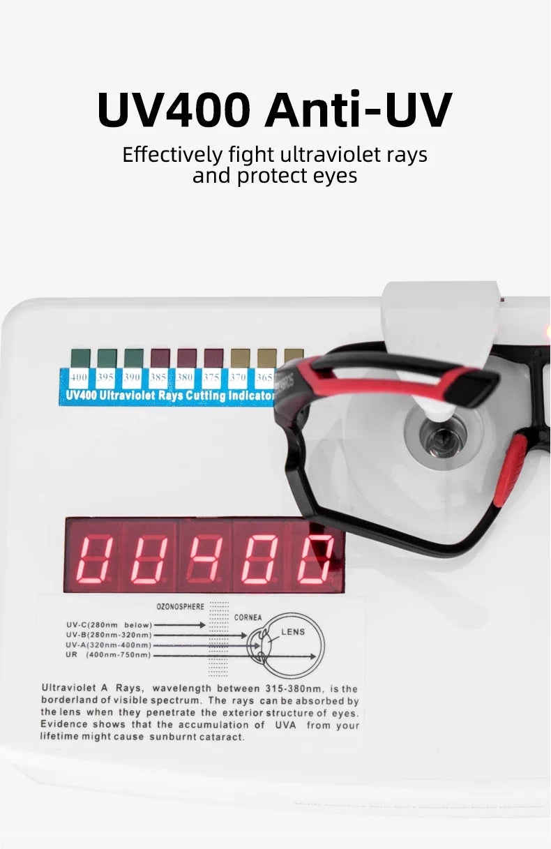 Photochromic Cycling Glasses Outdoor Sports UV400 Goggles Sunglasses Bicycle Sports Eyewear Running Fishing Glasses