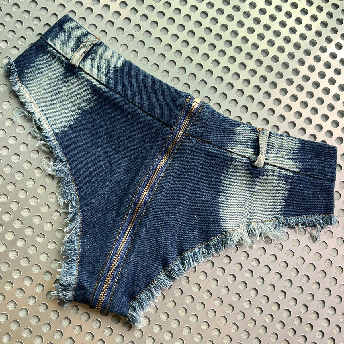2026 New Ultra Low Waisted Tassel Sexy Denim Short Jeans Women Nightclub