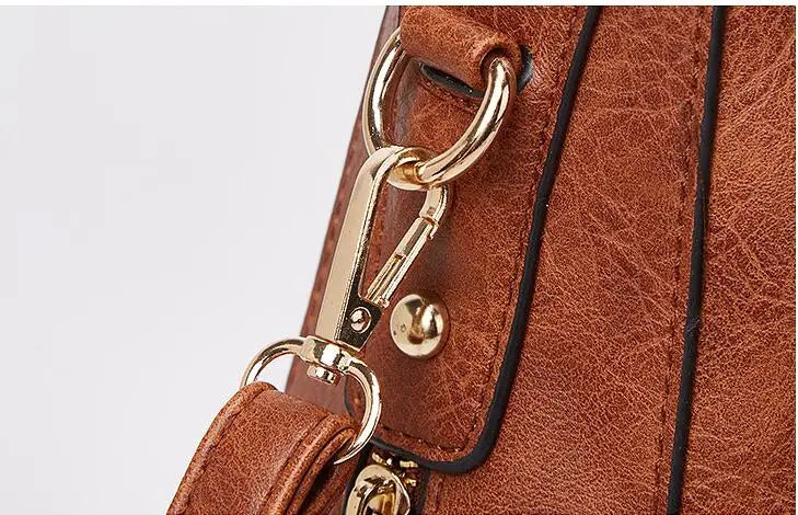 Hobo Bag Leather Women Handbags Female Leisure Shoulder Bags Fashion Purses Vintage Bolsas Large Capacity Tote Bag