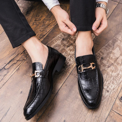 Classic Social Leather Shoes For Men Leather Loafers Wedding Casual Business Brogues Shoes Men Office Leather Men's Dress Shoes
