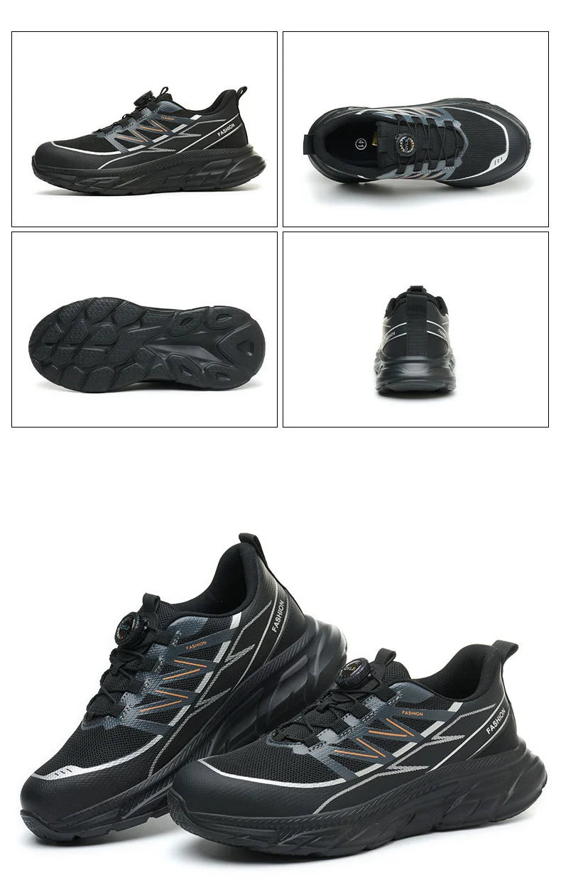 Comfortable lightweight work shoes for men Waterproof non-slip safety shoes Anti Puncture Steel Toe Sneakers Protective Shoes