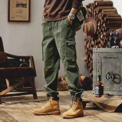 Joggers Cargo Pants Mens Casual Hip Hop Multi-Pocket Male Trousers Sweatpants Streetwear Techwear Tactical Khaki Pants BLW9106