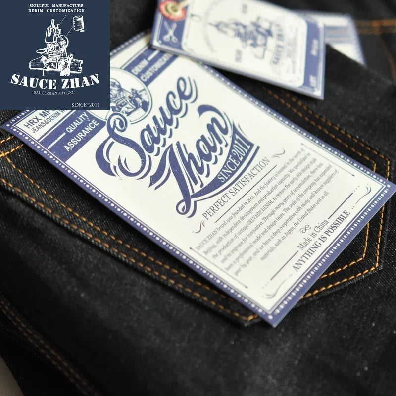 Jeans for Men  Denim Jeans Unwashed BLUE Jeans 14.5 Oz Motorcycle Jeans