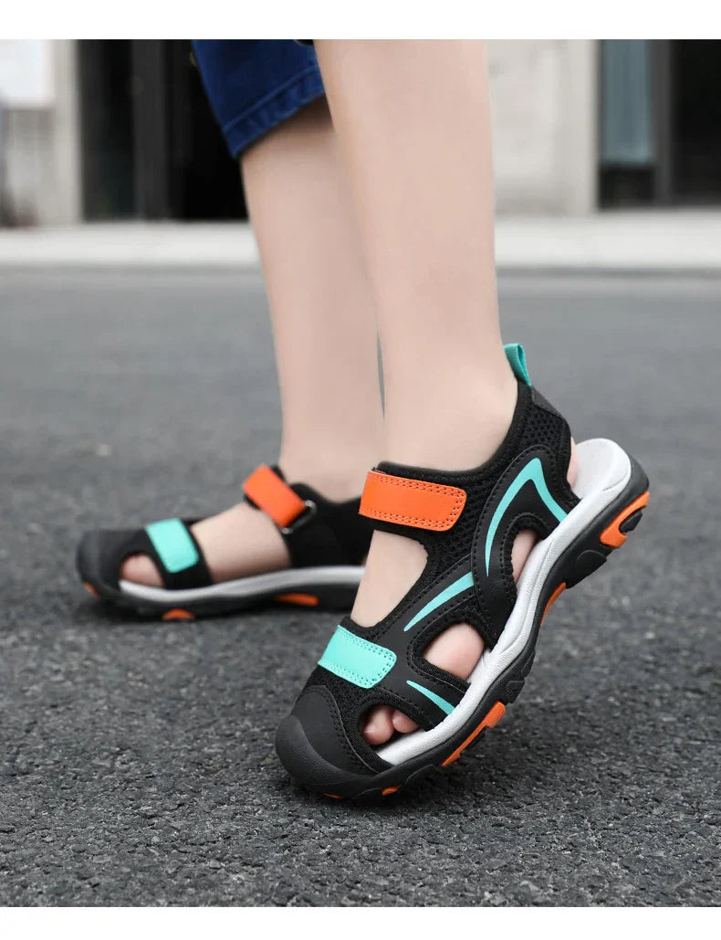 2025 Summer Boys Sandals Kids Shoes Fashion Flats Toddler Baby Girls Sandals Non-slip Casual Beach Children Outdoor Shoes