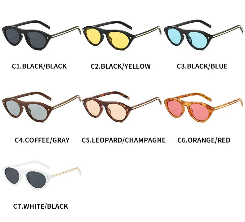 Top Selling cat eye sunglasses for women vintage small frame gradient uv400 sun glasses men retro hip hop driving shades
