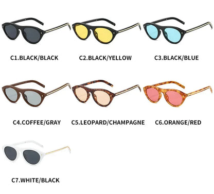 Top Selling cat eye sunglasses for women vintage small frame gradient uv400 sun glasses men retro hip hop driving shades