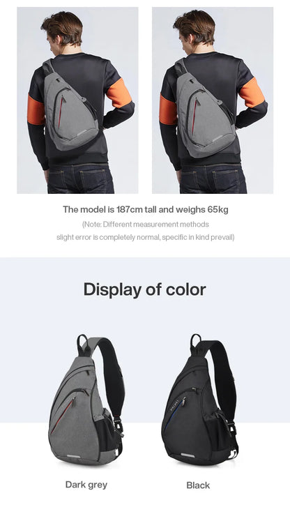 Men One Shoulder Backpack Women Sling Bag Crossbody USB Boys Cycling Sports Travel Versatile Fashion Student School