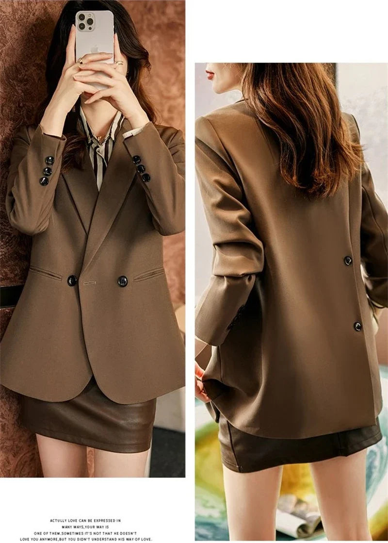 Spring Autumn 2025 Women's Small Suit Jacket Korean Version Leisure Ladies Blazer Coat Temperament Design Sense Lady Outerwear